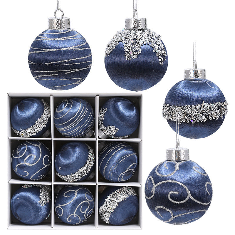 FREE SHIPPING!!! Christmas Decorations Foam Painted Silk Ball Christmas Tree Pendant