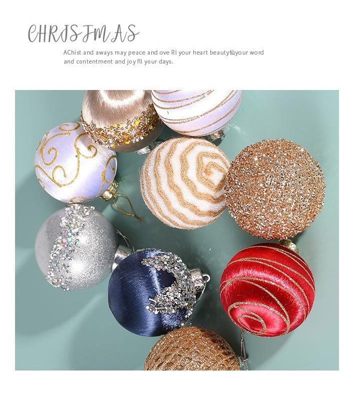 FREE SHIPPING!!! Christmas Decorations Foam Painted Silk Ball Christmas Tree Pendant