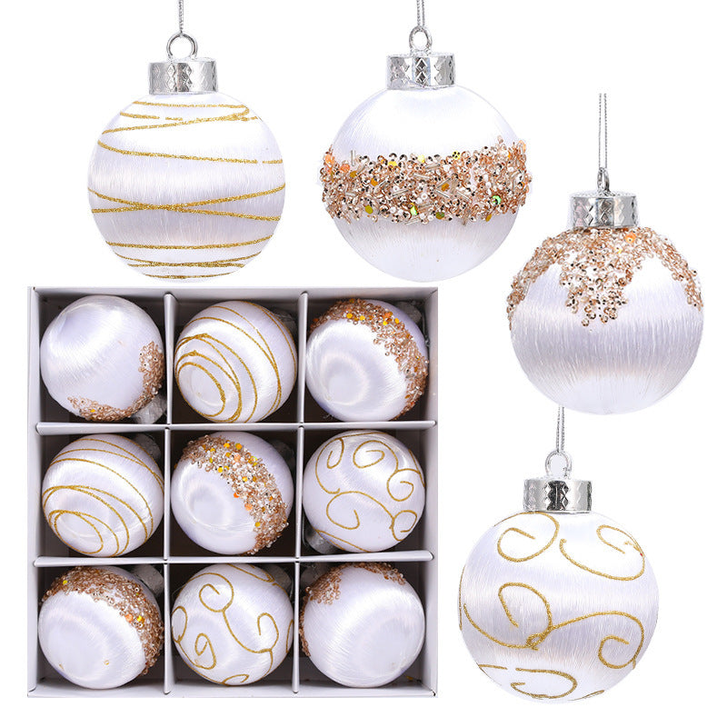 FREE SHIPPING!!! Christmas Decorations Foam Painted Silk Ball Christmas Tree Pendant