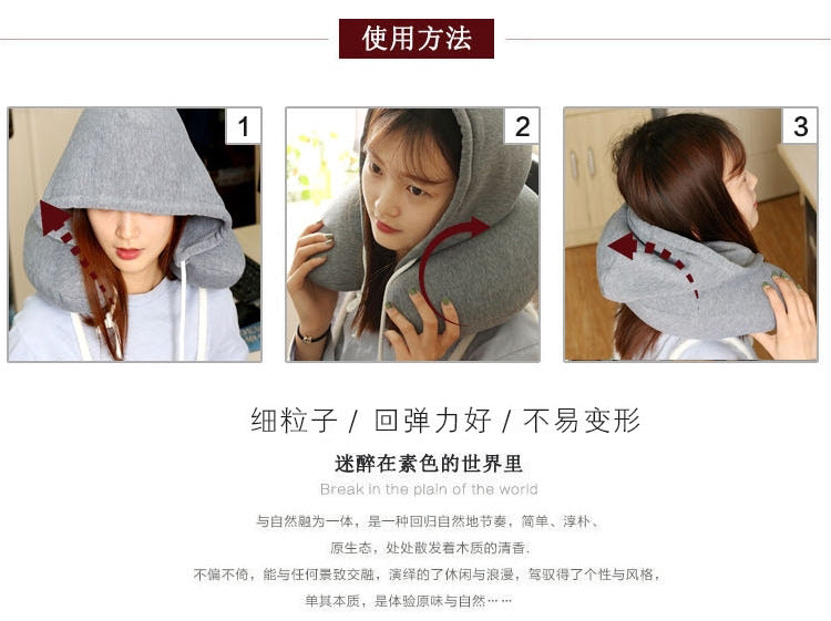 FREE SHIPPING!! Travel pillow with hat