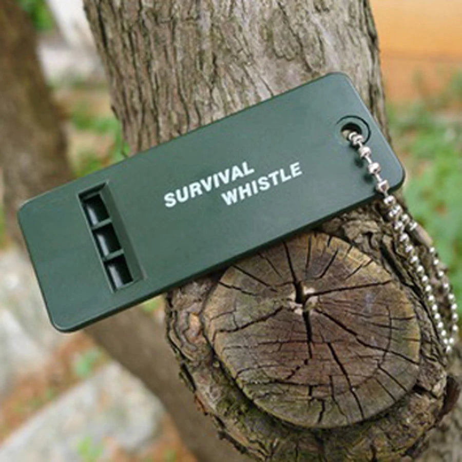 FREE SHIPPING!! EDC tool outdoor Camping equipment Multi Survive Whistle Military Hiking Adventure Rescue Emergency Signal keychain WhistleFW020