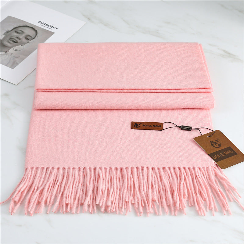 FREE SHIPPING!! Scarf imitation cashmere 32 colors thickened warm solid color scarf shawl for men & women