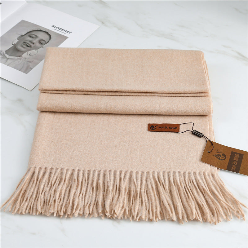 FREE SHIPPING!! Scarf imitation cashmere 32 colors thickened warm solid color scarf shawl for men & women