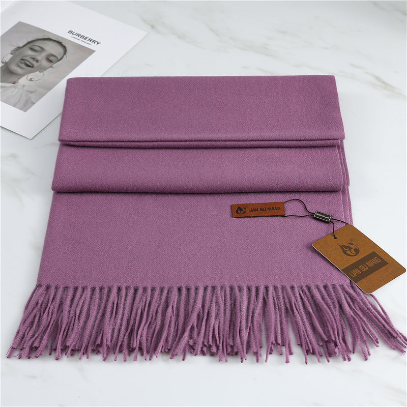 FREE SHIPPING!! Scarf imitation cashmere 32 colors thickened warm solid color scarf shawl for men & women