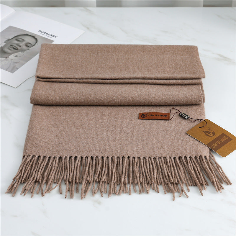 FREE SHIPPING!! Scarf imitation cashmere 32 colors thickened warm solid color scarf shawl for men & women