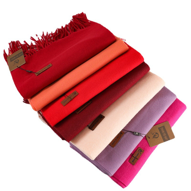 FREE SHIPPING!! Scarf imitation cashmere 32 colors thickened warm solid color scarf shawl for men & women