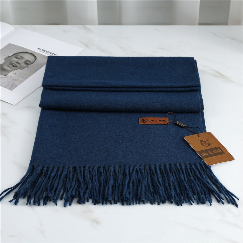 FREE SHIPPING!! Scarf imitation cashmere 32 colors thickened warm solid color scarf shawl for men & women