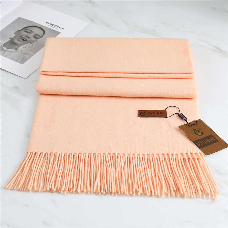 FREE SHIPPING!! Scarf imitation cashmere 32 colors thickened warm solid color scarf shawl for men & women