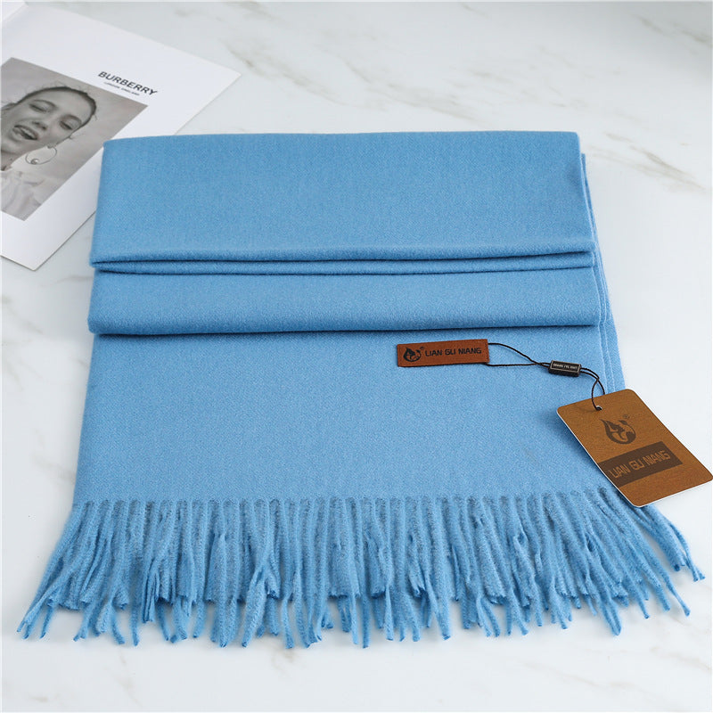 FREE SHIPPING!! Scarf imitation cashmere 32 colors thickened warm solid color scarf shawl for men & women