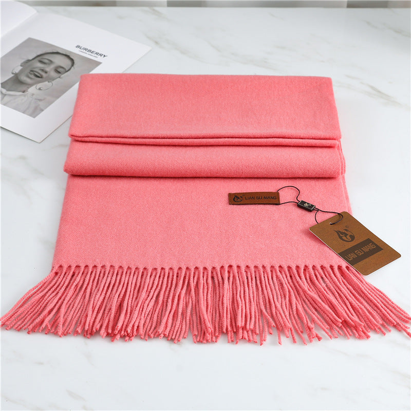 FREE SHIPPING!! Scarf imitation cashmere 32 colors thickened warm solid color scarf shawl for men & women