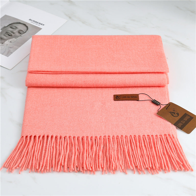 FREE SHIPPING!! Scarf imitation cashmere 32 colors thickened warm solid color scarf shawl for men & women