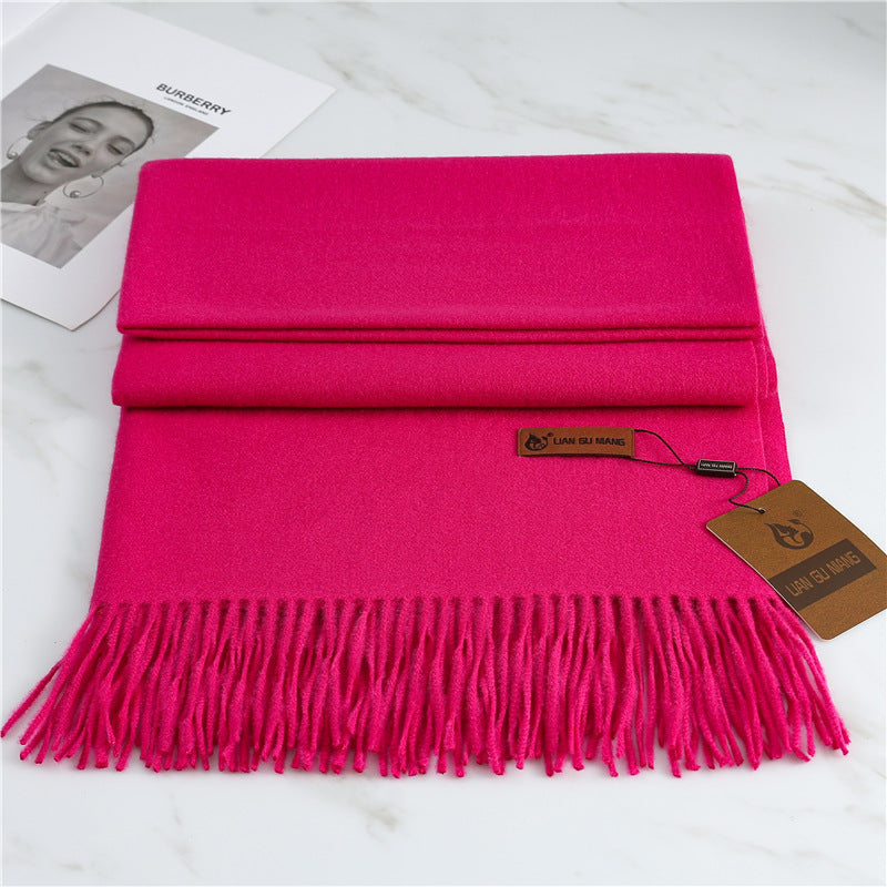 FREE SHIPPING!! Scarf imitation cashmere 32 colors thickened warm solid color scarf shawl for men & women