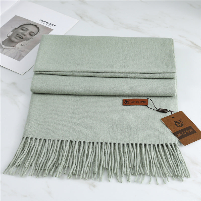 FREE SHIPPING!! Scarf imitation cashmere 32 colors thickened warm solid color scarf shawl for men & women