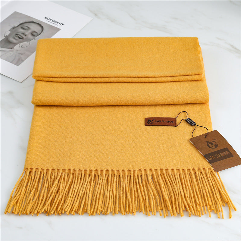 FREE SHIPPING!! Scarf imitation cashmere 32 colors thickened warm solid color scarf shawl for men & women