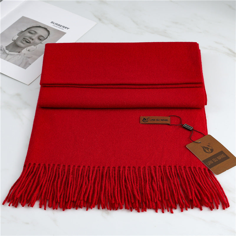 FREE SHIPPING!! Scarf imitation cashmere 32 colors thickened warm solid color scarf shawl for men & women