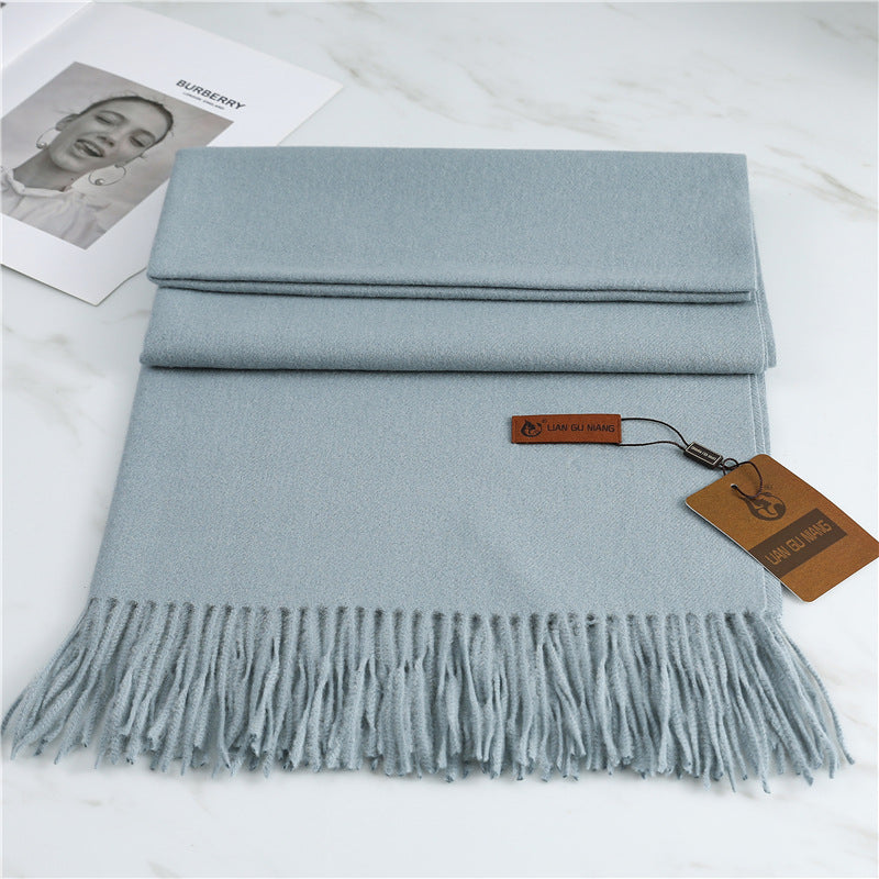 FREE SHIPPING!! Scarf imitation cashmere 32 colors thickened warm solid color scarf shawl for men & women