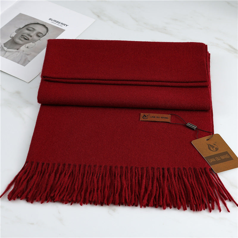 FREE SHIPPING!! Scarf imitation cashmere 32 colors thickened warm solid color scarf shawl for men & women