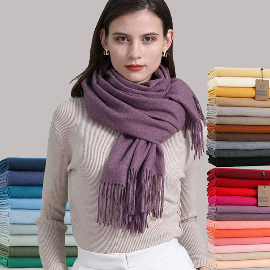 FREE SHIPPING!! Scarf imitation cashmere 32 colors thickened warm solid color scarf shawl for men & women