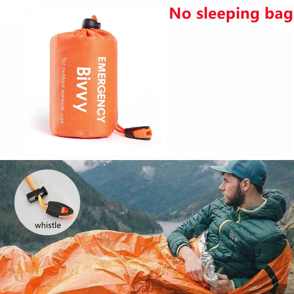 FREE SHIPPING!! Outdoor Camping First Aid Aluminum Film Sleeping Bag Storage Bag  Thermal Waterproof Fabric Survival Tool Hiking Sack Equipment