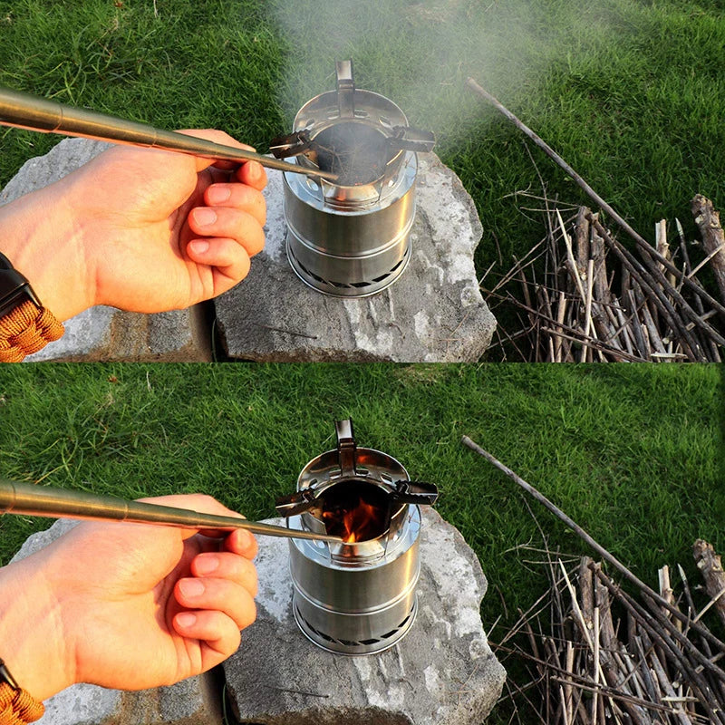 FREE SHIPPING!! Fire Blow Pipe Telescopic Camping Blow Fire Tube Collapsible High Effective Tiny Camping Equipment Flame Blowing Tube Tool