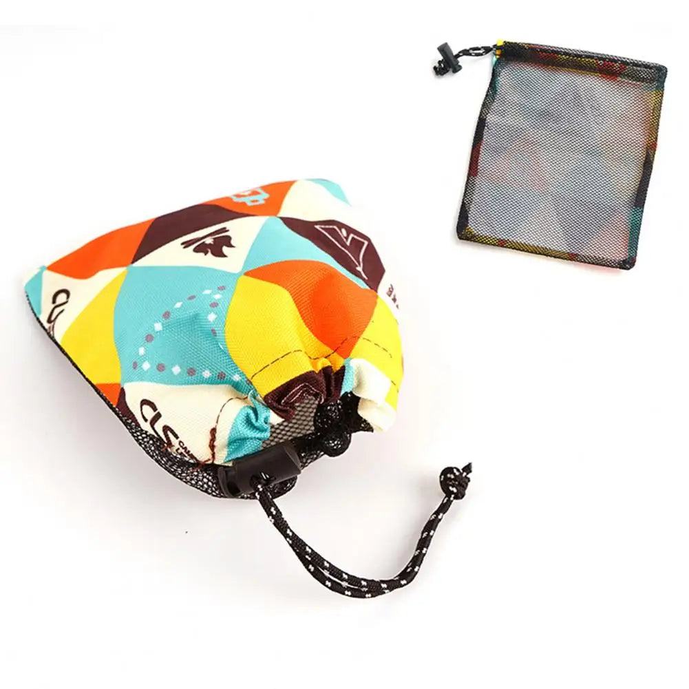 FREE SHIPPING!! Gear Storage Bag Drawstring Waterproof Mini Outdoor Camping Equipment Carabiner Wind Rope Sundries Organizer Pouch for Climbing