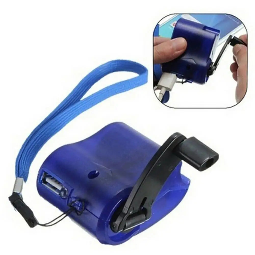 FREE SHIPPING!! Outdoor Emergency Survival Gear Hand Crank Generator USB Mobile Phone Charger