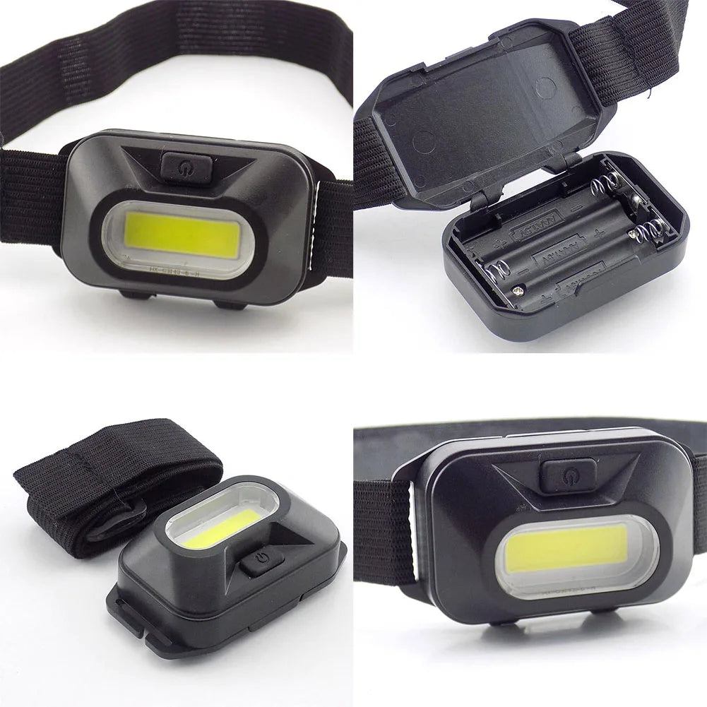 FREE SHIPPING!! Mini Cob Led Headlight Outdoor Camping Light Flashlight Head Torch Tourism Equipment For Hiking Cycling Fishing