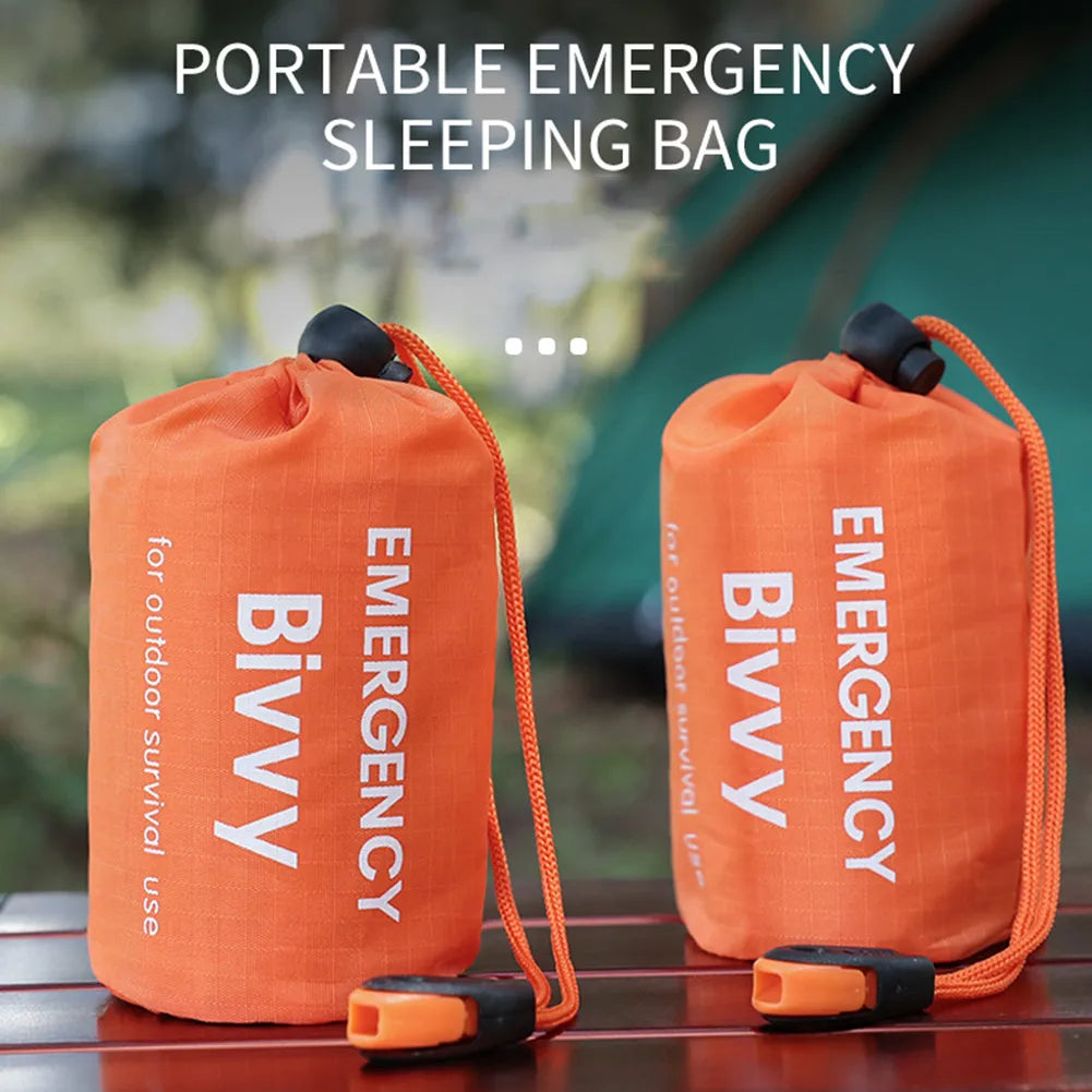 FREE SHIPPING!! Outdoor Camping First Aid Aluminum Film Sleeping Bag Storage Bag  Thermal Waterproof Fabric Survival Tool Hiking Sack Equipment