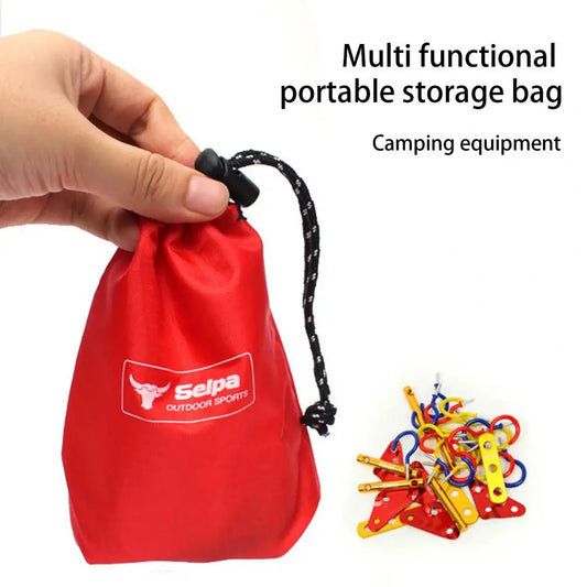 FREE SHIPPING!! Gear Storage Bag Drawstring Waterproof Mini Outdoor Camping Equipment Carabiner Wind Rope Sundries Organizer Pouch for Climbing