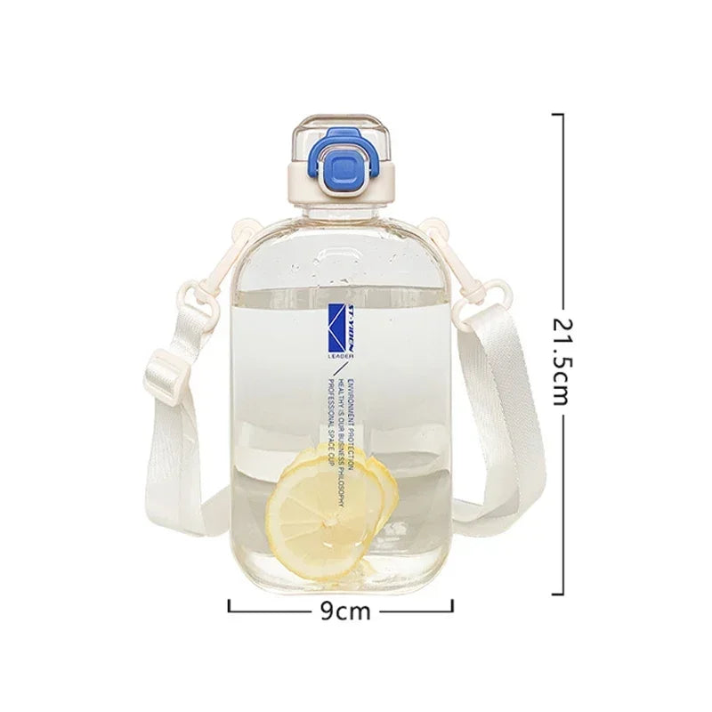 FREE SHIPPING!! Flat Square Transparent Water Bottle