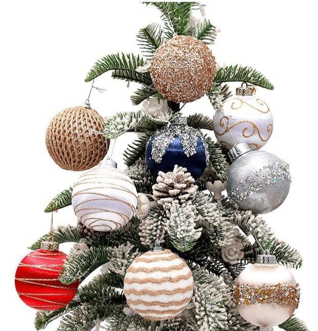 FREE SHIPPING!!! Christmas Decorations Foam Painted Silk Ball Christmas Tree Pendant