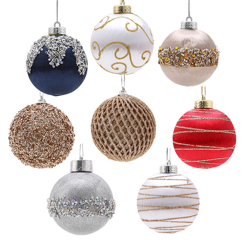 FREE SHIPPING!!! Christmas Decorations Foam Painted Silk Ball Christmas Tree Pendant