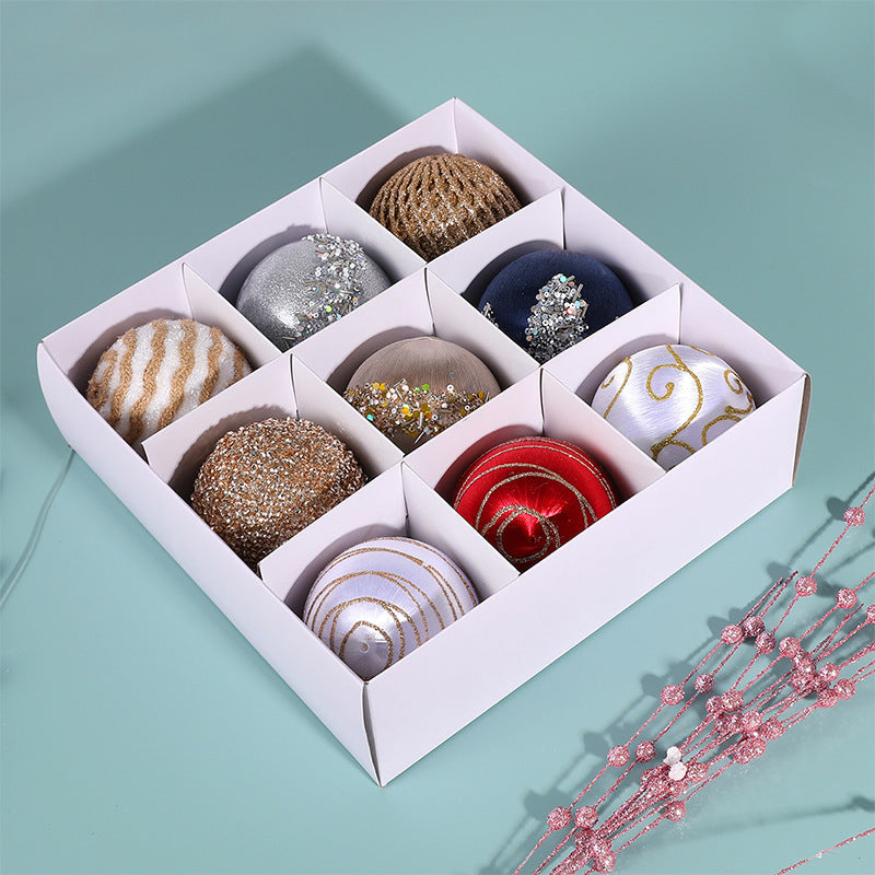 FREE SHIPPING!!! Christmas Decorations Foam Painted Silk Ball Christmas Tree Pendant