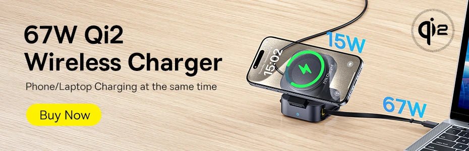 FREE SHIPPING!! Baseus 2 in 1 25W Magnetic Wireless Charger Stand 15W Fast Wireless Charging Desktop Dock Station For iPhone16 15 14 13 Airpod - Concept Accessories